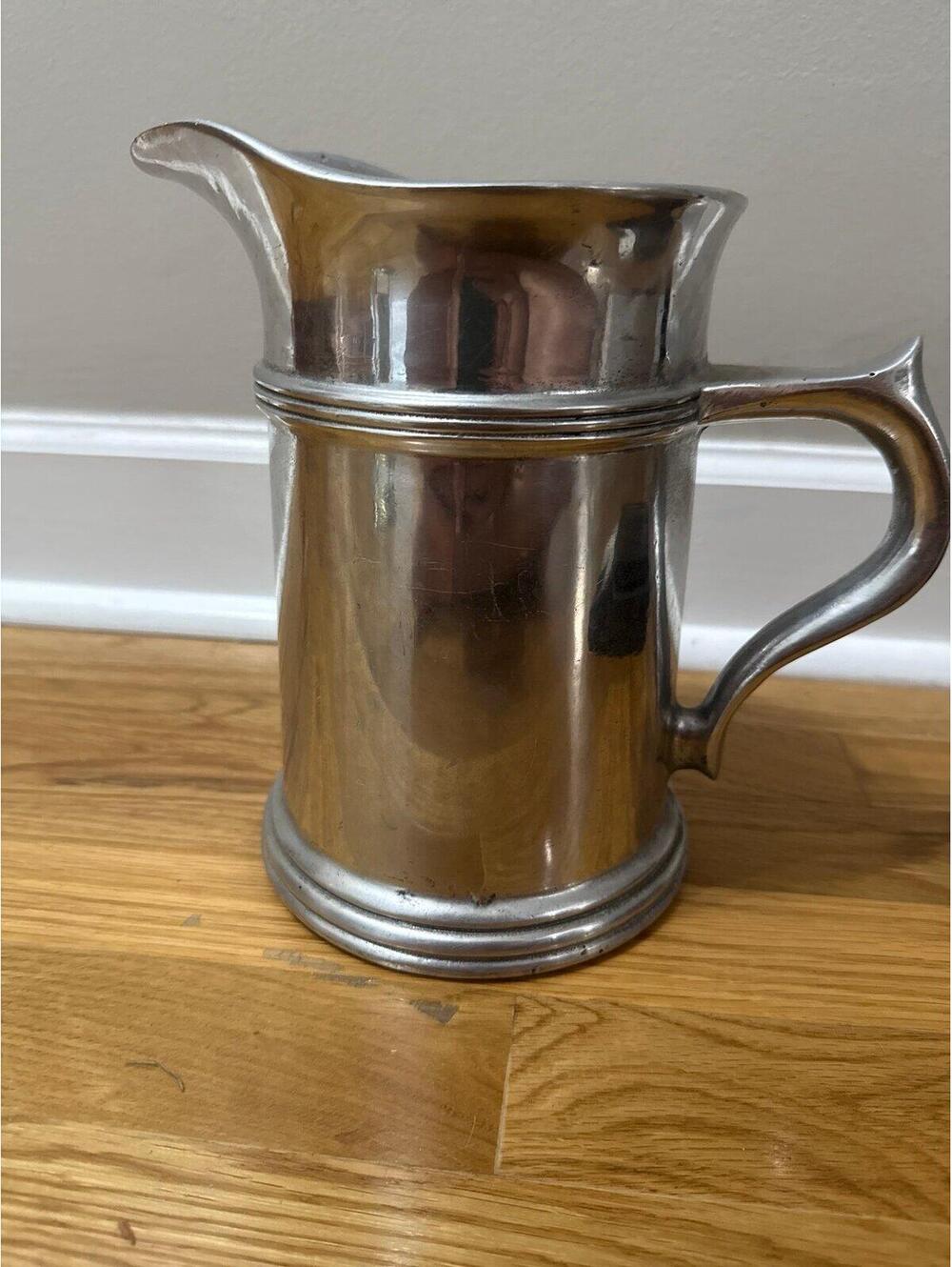 Wilton Armetale Commonwealth Pewter Tavern Water Pitcher w/Ice Lip Vintage